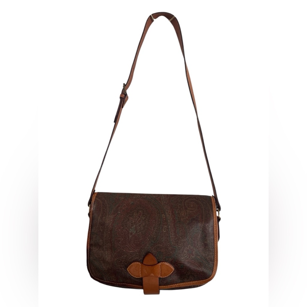 Authentic Vintage ETRO Milano Paisley Crossbody Bag - Made in Italy